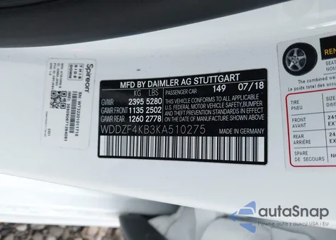 2019 Mercedes-Benz E 300 4Matic from USA, damaged, VIN WDDZF4KB3KA510275